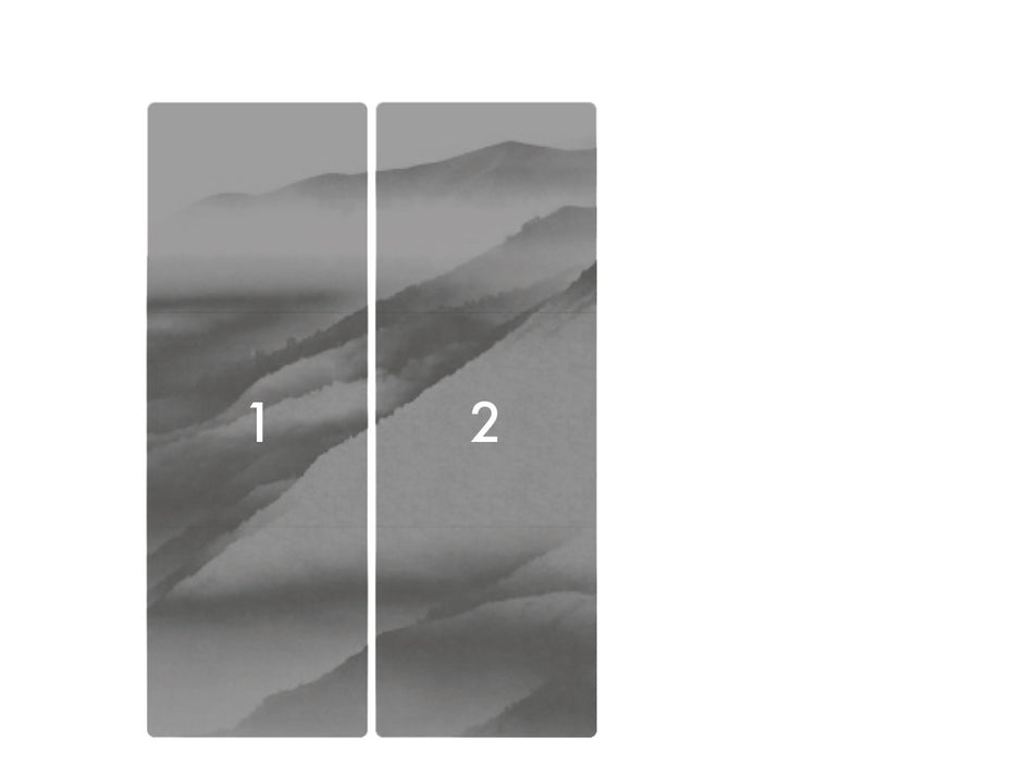 Digitaldruck Vlies Fototapete | White Noise Mountain | 200 x 280 cm