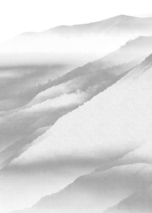 Digitaldruck Vlies Fototapete | White Noise Mountain | 200 x 280 cm