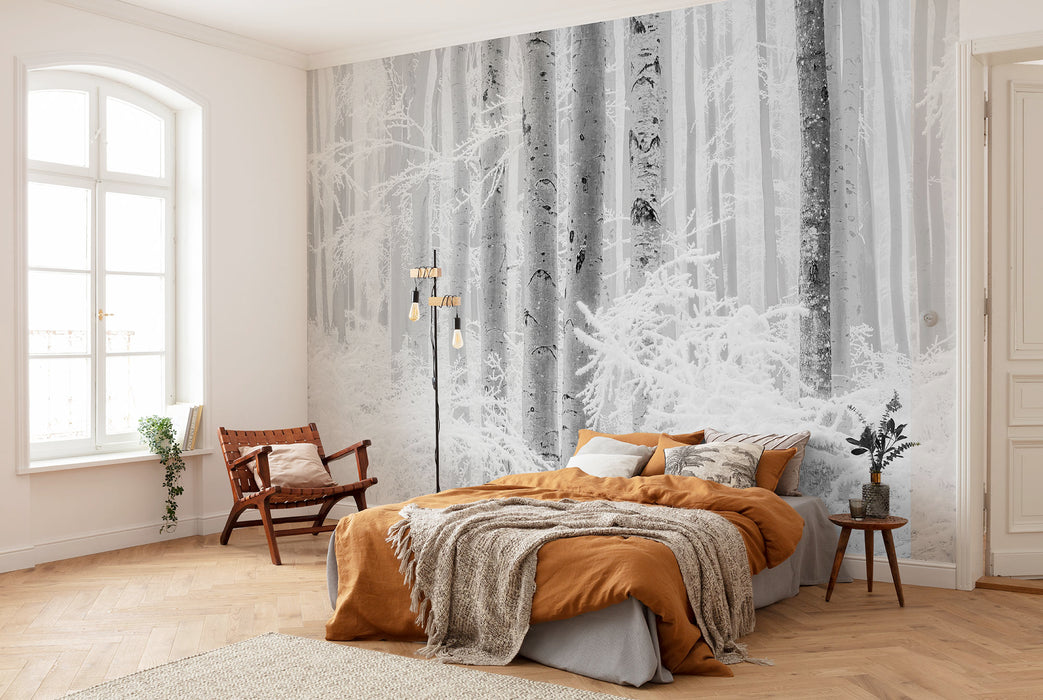 Digitaldruck Vlies Fototapete | Winter Wood | 400 x 280 cm