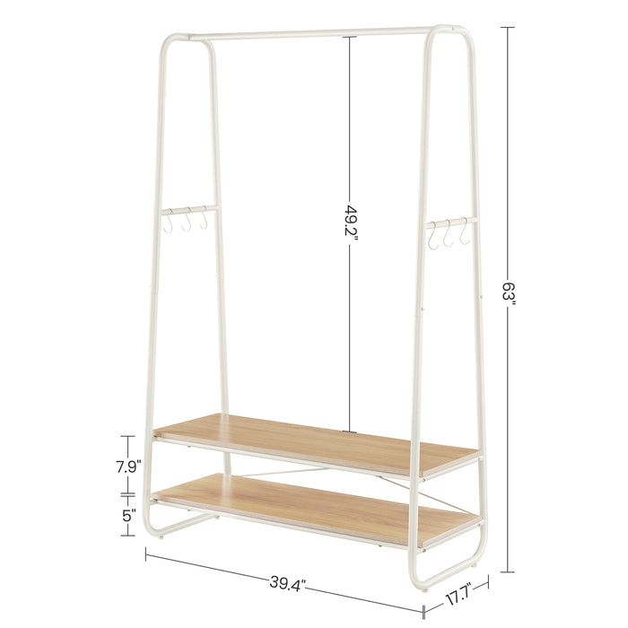 AUSLAUF VASAGLE | Industrial Pipe Clothes Rack, Oak und creme RGR112W09