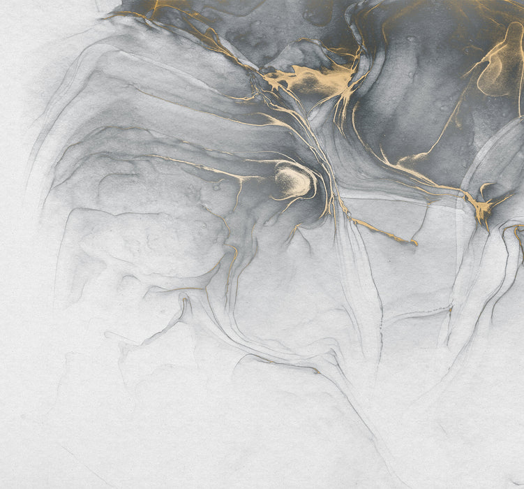 Digitaldruck Vlies Fototapete | Ink Gold Fluid | 300 x 280 cm