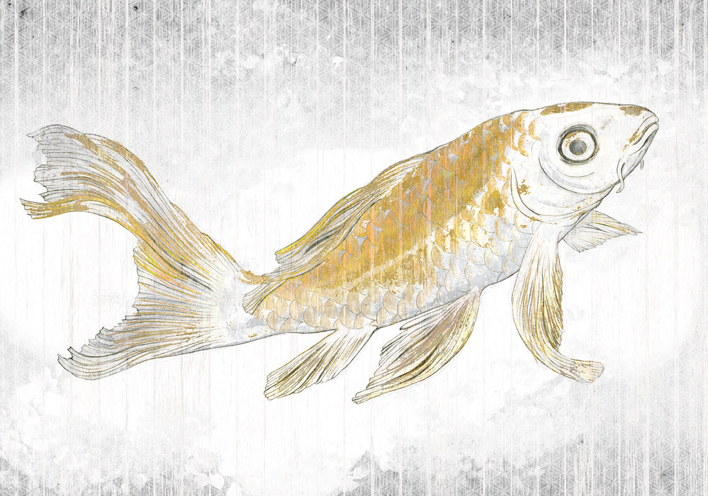 Digitaldruck Vlies Fototapete | Golden Koi | 400 x 280 cm