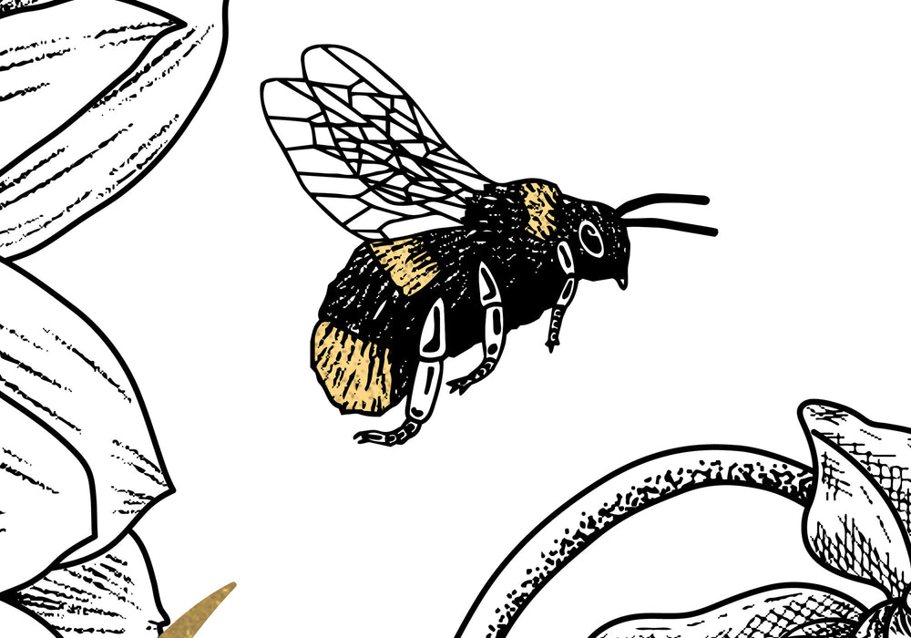 Digitaldruck Vlies Fototapete | Bumble Bee | 400 x 280 cm