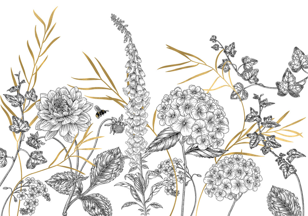 Digitaldruck Vlies Fototapete | Bumble Bee | 400 x 280 cm