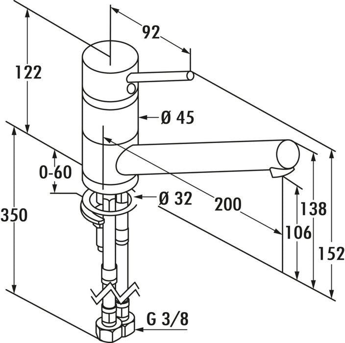 Kludi | Scope 1 | Einhebelmischer | chrom | Hochdruck