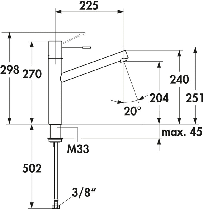 KWC | KWC Ono 1, Spültischarmatur, Edelstahl, Hochdruck