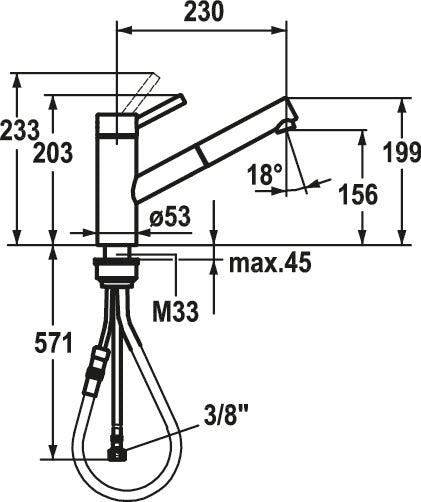KWC | Inox 3 | Einhebelmischer | Edelstahl | Hochdruck