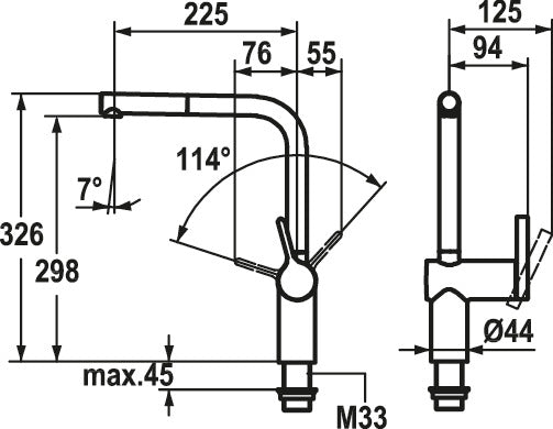 KWC | KWC Livello 2E, Spültischarmatur, Edelstahl, Hochdruck