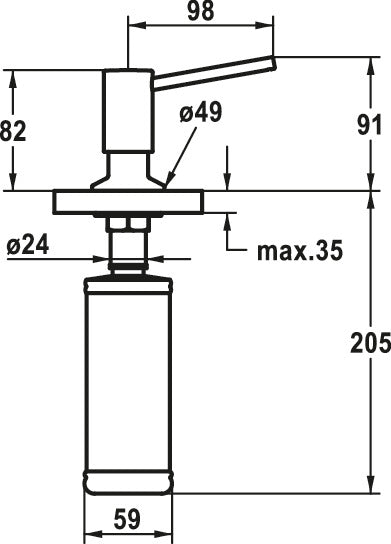 KWC | KWC Basic | Spülmittelspender | edelstahlfinish
