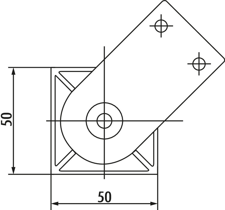 Naber | Kreta | Stützfuß | schwarz matt | H 200 mm