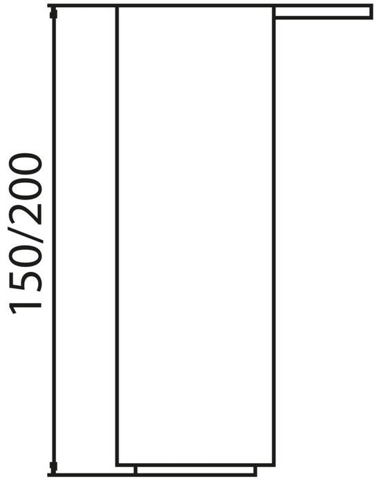 Naber | Kreta | Stützfuß | schwarz matt | H 200 mm