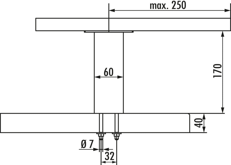 Naber | Korfu 1 | Konsole | edelstahlfarbig | H 170 mm