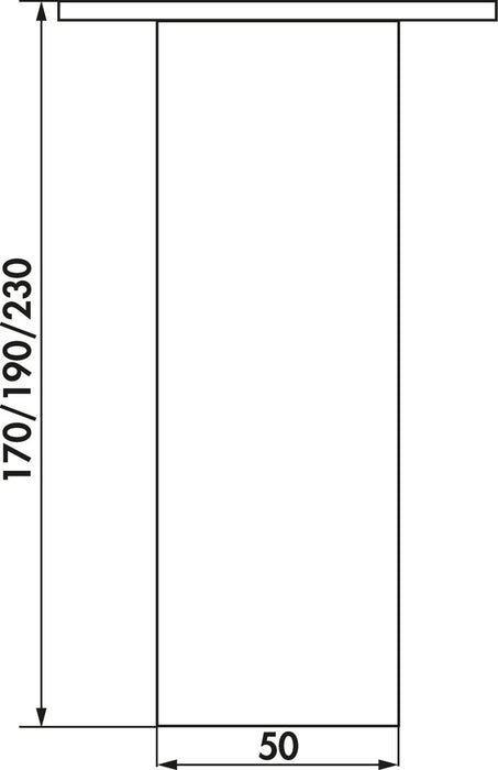 Naber | Kreta 2 gerade | Konsole | edelstahlfarbig | H 230 mm