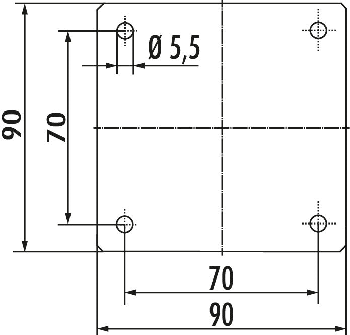 Naber | Kreta 2 gerade | Konsole | edelstahlfarbig | H 230 mm