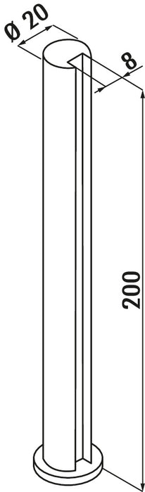 Naber | Spruzzo | Konsole | schwarz matt | H 200 mm | Ø 20 mm