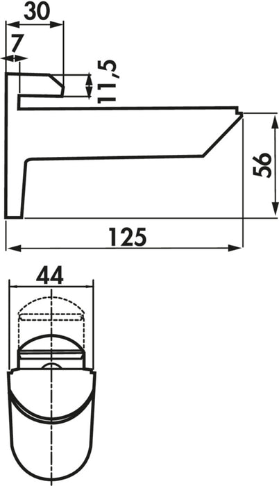 Naber | Kaiman | Tablarträger | schwarz matt