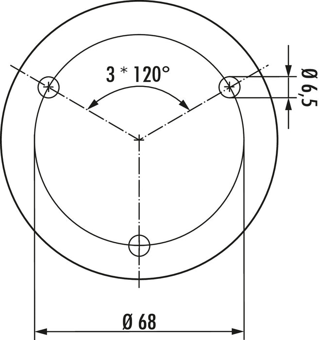 Naber | Glasadapterscheibe | Sockelfuß | Edelstahl | Ø 90 mm