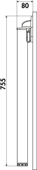 Naber | Click rund | Stützfuß | edelstahlfarbig