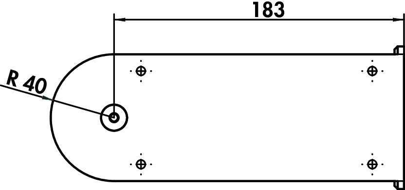 Naber | Capitello 4 | Konsole | Edelstahl | H 180 mm | Rohr-Ø 45 mm