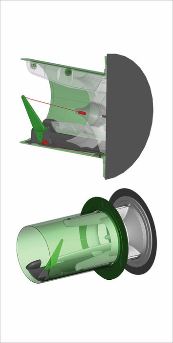 Naber | flow Star GTS 125 Mauerkasten | weiß | Edelstahl