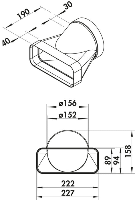 Naber | F-EST 150 Endstück | Verbindungselement | weiß