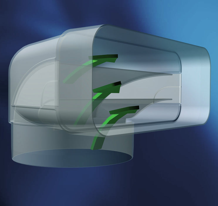 Naber | MF-RBV 125 Rohrbogen vertikal 90° | Verbindungselement | weiß