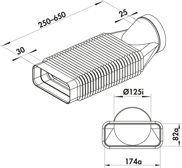 Naber | MF-RBFLEX 2 System 125 Rohrbogen | Verbindungselement | weiß