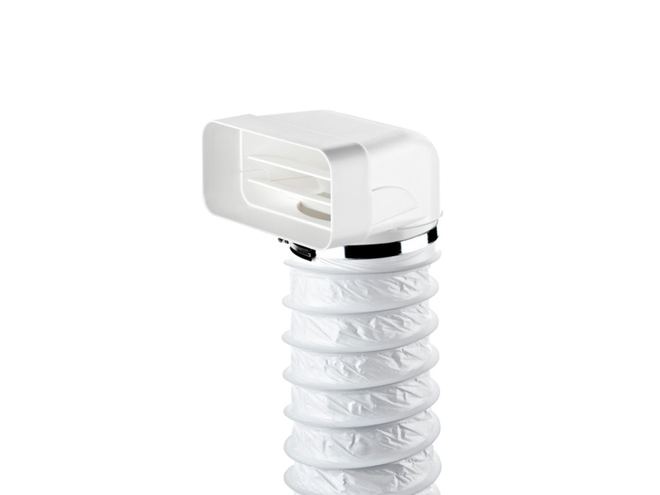 Naber | MF-URX 125 Umlenkstück 90° mit Flexschlauch | Verbindungselement | weiß | L 1000 mm