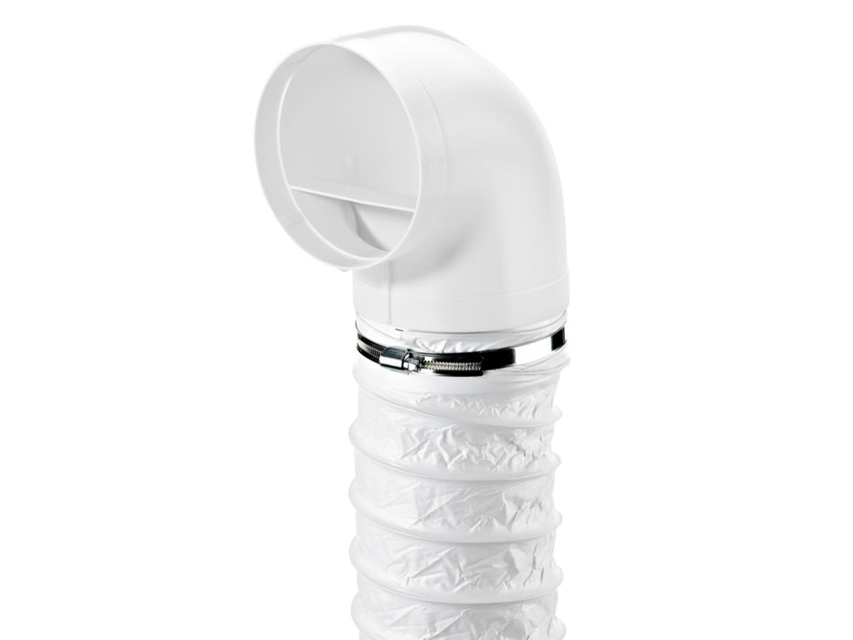 Naber | R-URX flow 150 Umlenkstück 90° mit Flexschlauch | Verbindungselement | weiß | L 500 mm