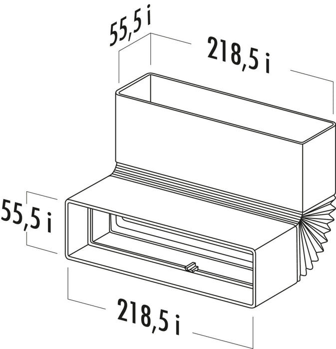 Naber | T-RBFLEX 125 Breitkanalrohrbogen | Verbindungselement | weiß