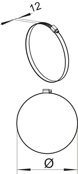 Naber | Schlauchklemme | Abluftzubehör | Ø 102 | Nennweite 90-110 mm