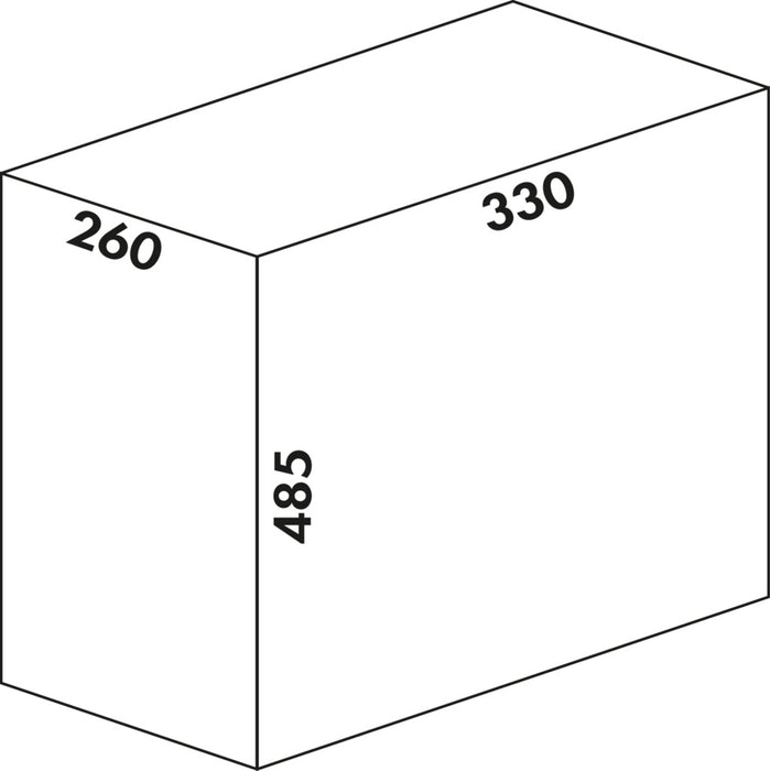 Naber | Bio Single 30 DT Abfallsammler für Drehtüren alu grau 26 Liter 470 mm