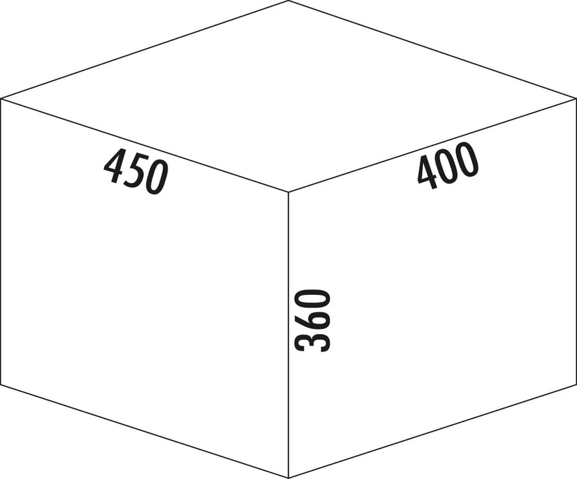 Naber | Cox® Base 360 S 450-2 Abfallsammler für Frontauszüge hellgrau 360 mm