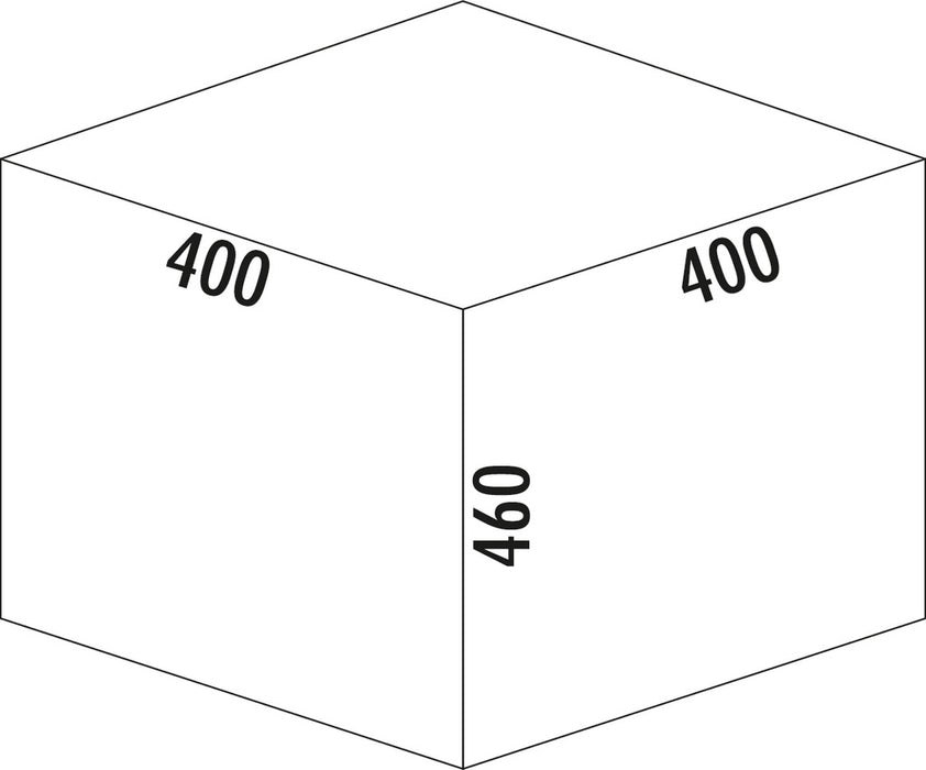 Naber | Cox® Base 460 R 400-1 Abfallsammler für Frontauszüge hellgrau 460 mm