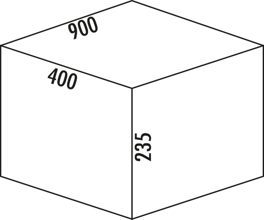 Naber | Cox® Box 235 S 900-4 Bio Abfallsammler für vorhandene Auszüge hellgrau