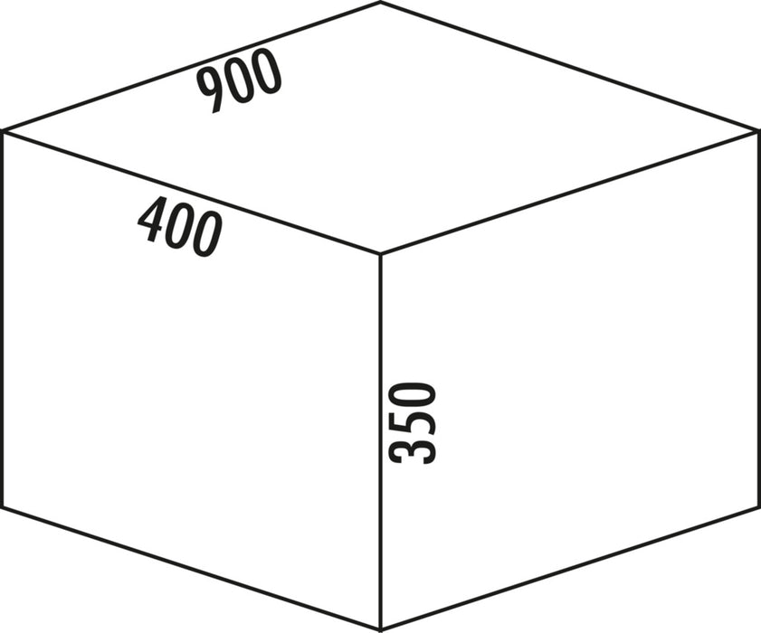 Naber | Cox® Box 350 S 900-4 Abfallsammler für vorhandene Auszüge Biodeckel hellgrau