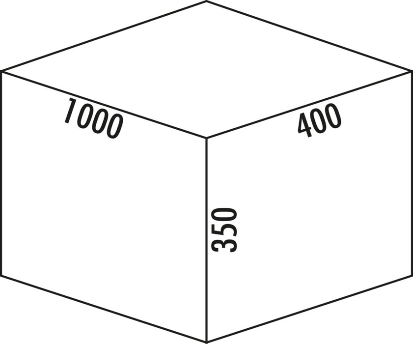 Naber | Cox® Box 350 S 1000-5 Abfallsammler für vorhandene Auszüge hellgrau