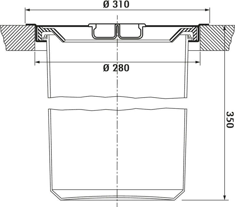 Wesco | Dassa 2, freistehender Behälter, Edelstahl mit Kunststoffeinsatz, Abfallvolumen 11 Liter