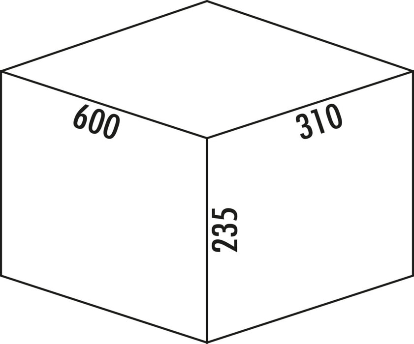 Naber | Cox® Box 235 K 600-2 Abfallsammler für vorhandene Auszüge hellgrau