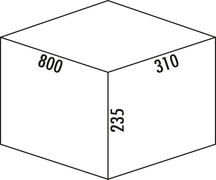 Naber | Cox® Box 235 K 800-3 Abfallsammler für vorhandene Auszüge hellgrau