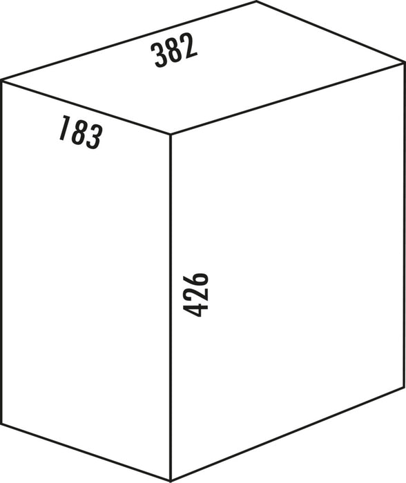 Naber | Cox® Systembehälter | Abfallsammler für Frontauszüge | hellgrau | 21 Liter
