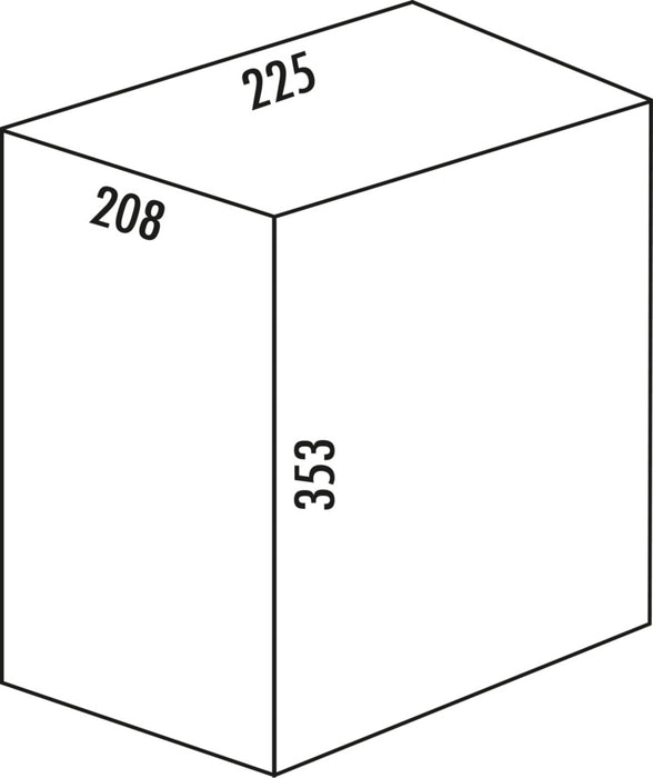 Naber | Ersatzbehälter | alu grau | 15 Liter