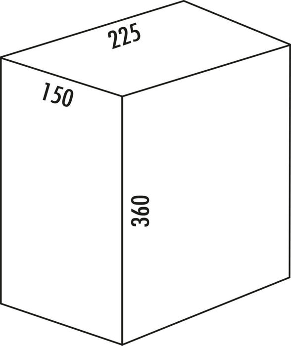 Naber | Ersatzbehälter | alu grau | 10 Liter