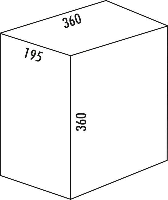 Naber | Ersatzbehälter | alu grau | 19 Liter