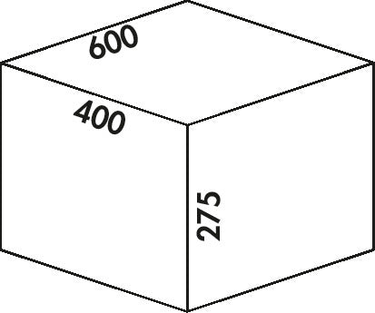 Naber | Cox® Box 275 S 600-2 Bio Abfallsammler für vorhandene Auszüge hellgrau