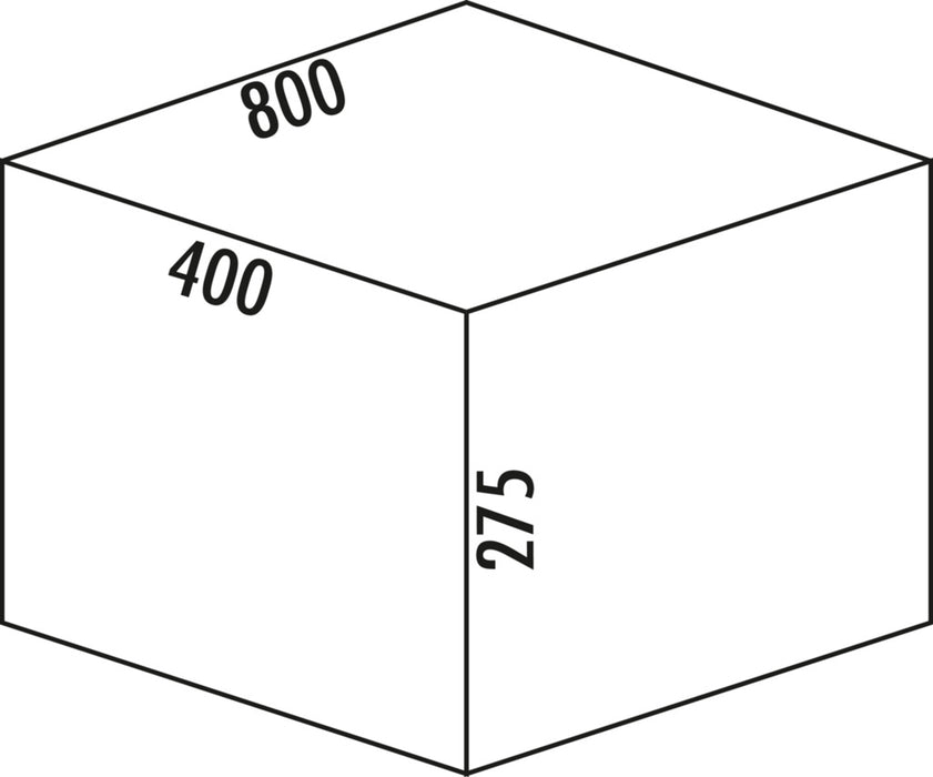 Naber | Cox® Box 275 S 800-4 Bio Abfallsammler für vorhandene Auszüge hellgrau