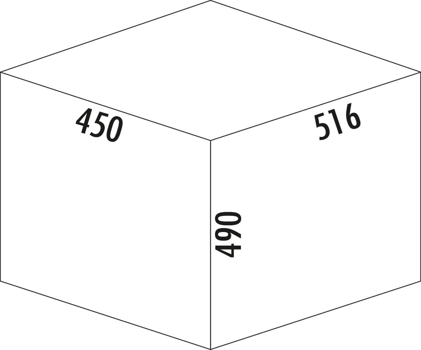 Naber | Cox Clan® 490 450-2 Abfallsammler für Frontauszüge hellgrau 490 mm