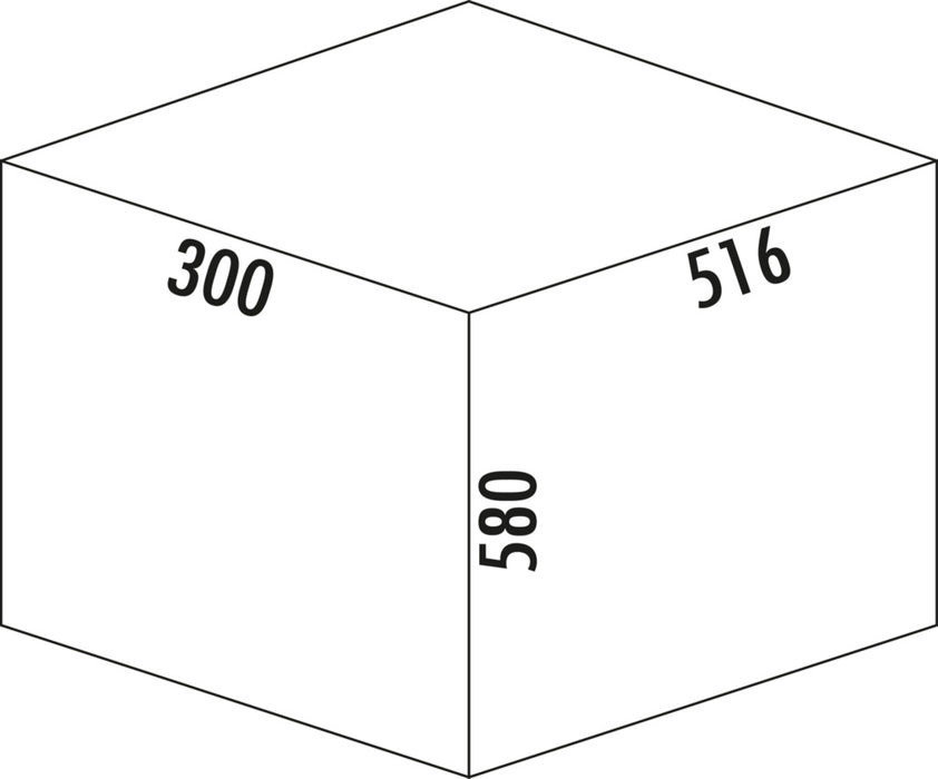 Naber | Cox Clan® 580 300-2 Abfallsammler für Frontauszüge hellgrau 580 mm