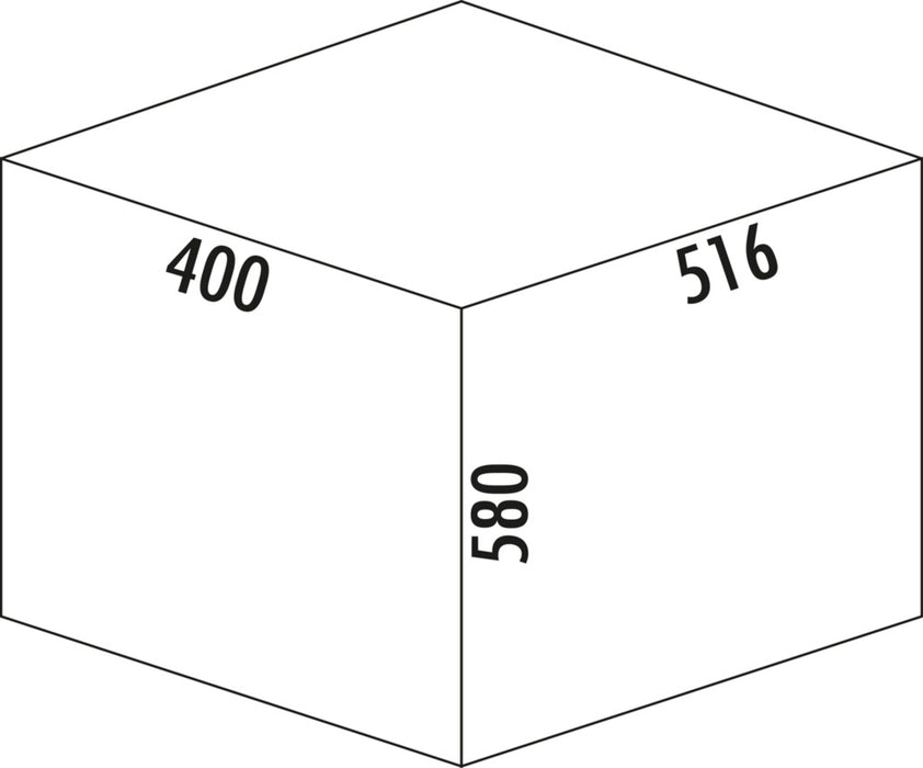 Naber | Cox Clan® 580 400-2 Abfallsammler für Frontauszüge hellgrau 580 mm