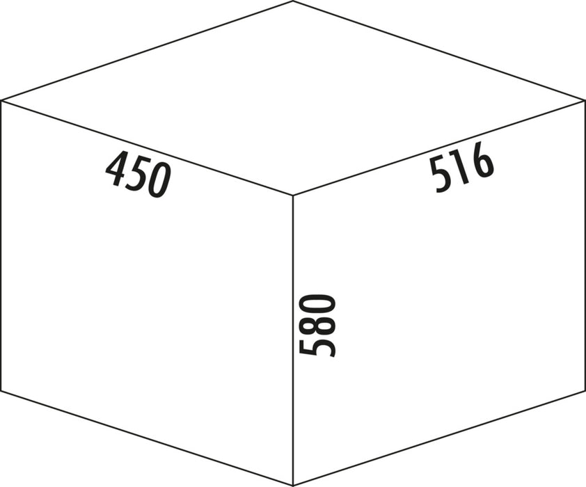 Naber | Cox Clan® 580 450-2 Abfallsammler für Frontauszüge hellgrau 580 mm